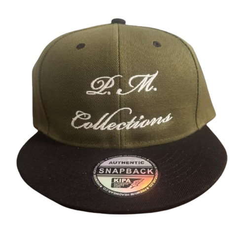 P.M. Collections Olive Snapback Cap