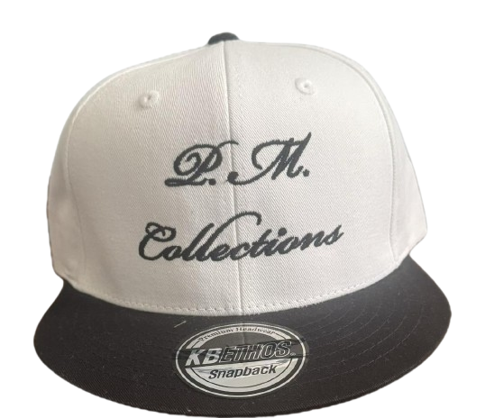 Premium White & Black Snapback Cap