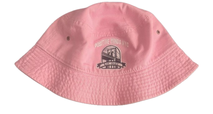 Positive Minds NYC Pink Bucket Hat